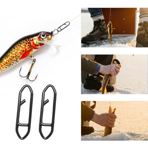 50 Pack Stainless Steel Fishing Speed Clips - 18mm Quick Change Lure Snaps