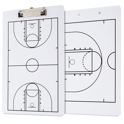 Double-Sided Basketball Coaching Board - Portable Dry Erase