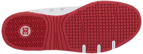 DC Women's Legacy 98 Slim Skate Shoe, White/White/True red, 5 M US