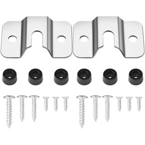 Dart Board Mounting Bracket Kit - 2 Sets with Screws & Hooks