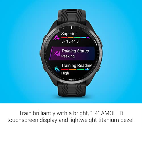 Garmin Forerunner 965 Running Smartwatch - 47mm Black/Powder Gray