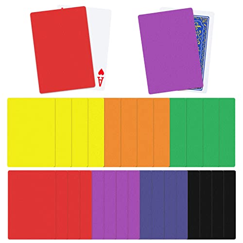 28 Pcs Poker Size Cut Cards - Plastic Casino Cards, 6.35 x 2.5 Inches