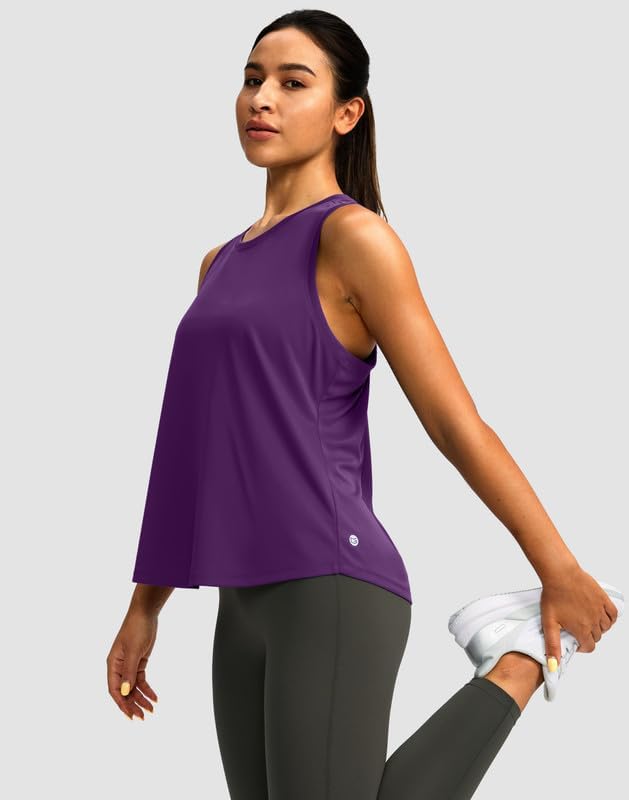 Skiennix Women's Racerback Athletic Tank Top - Sleeveless Loose Fit Yoga & Running Shirt