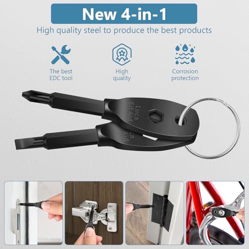 4-in-1 Pocket Screwdriver Keychain Multitool - Portable EDC Repair Gadget
