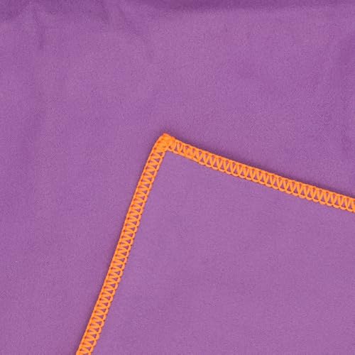 Ultra-Absorbent Microfiber Yoga Mat Towel - Z-Blue & Purple (2 Pack)
