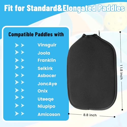 2 Pcs Pickleball Paddle Covers, Universal Case Size Racket Sleeve
