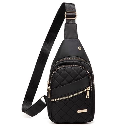 Small Crossbody Sling Bag for Women - Lightweight Nylon Hiking Backpack