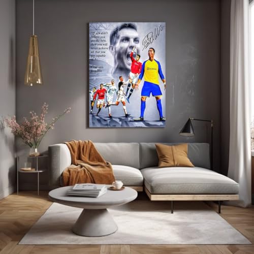 IDOLUSTER Ronaldo Signed Poster 16x24 in. - Kids Room Wall Decor