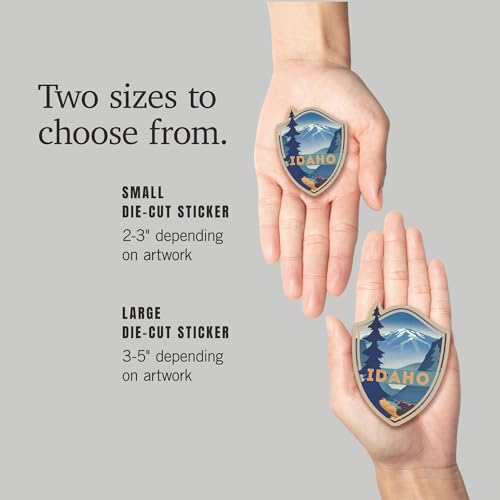 Idaho Moose and Mountain Sticker - Small Vinyl Die Cut