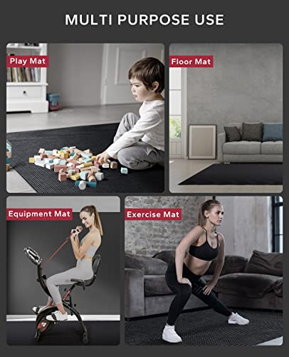 Large Non-Slip Exercise Mat - High Density 7'×5' - Thick Workout Mat for Home Gym