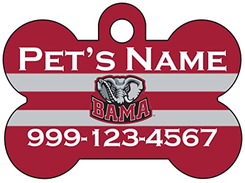 Personalized Alabama Crimson Tide Pet ID Dog Tag - Durable & Customizable