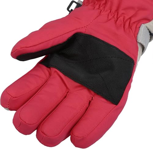 Kids Cold-Weather Ski Gloves for Toddlers 3T-6T - Red
