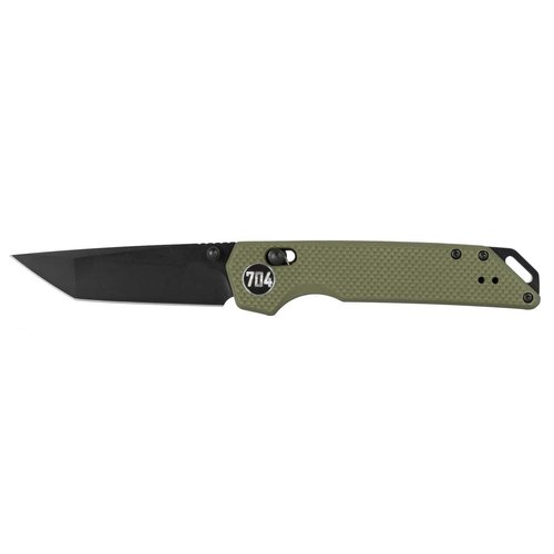 704 Gear Fang EDC Folding Pocket Knife | 3.22" Tanto Blade, D2 Steel, G10 Handle, Crossbar Lock, Reversible Pocket Clip | Olive Drab Green