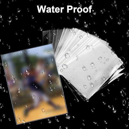 1000 Counts Baseball Trading Card Sleeves - Clear Plastic Protectors - White