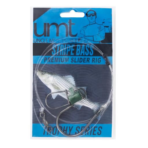 Slider Fishing Rigs 6/0 Circle Hook - 1.5 & 10-Pack for Striped Bass