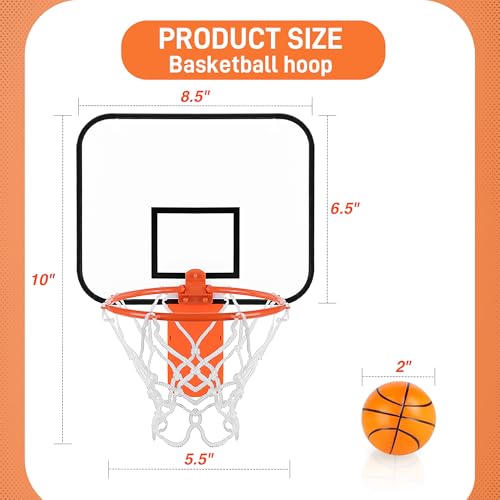 Mini Basketball Hoop Trash Can Set, Clip-On for Office Desk with