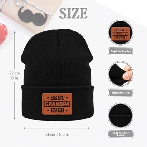 Winter Beanie Hat for Grandpa - Soft Knit Ribbed Winter Cap - One Size Ever