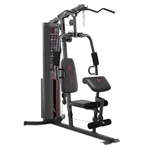 Marcy Multifunction Steel Home Gym with 150lb Weight Stack - Black