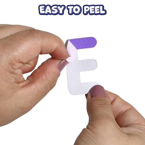 Glitter Foam Alphabet Stickers - Pack of 156 Self-Adhesive Letters