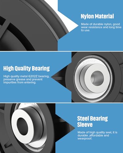 Nylon Pulley Wheel - 3.5 Inch Replacement Pulley - 1 Pack