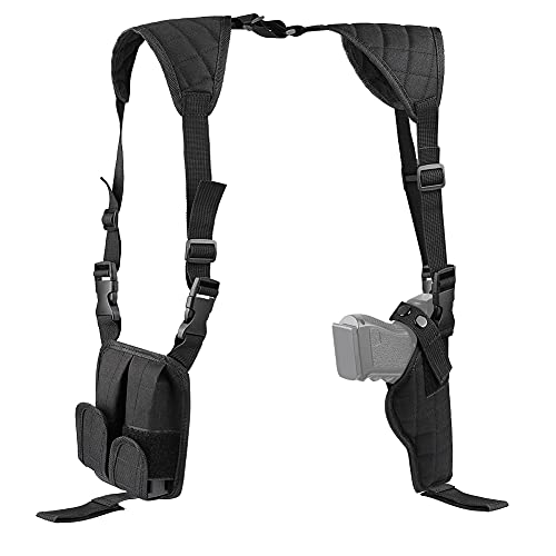 Adjustable Shoulder Holster - Durable Airsoft Gun Holster - Black