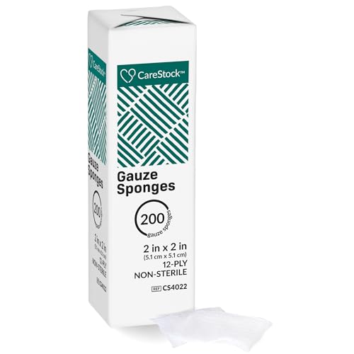 12-Ply Woven Gauze Pads 2x2 - Highly Absorbent, 200 Count