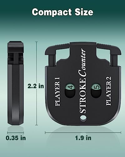 2-Digit Golf Stroke Counter Clicker - Dual Scorekeeper Keychain 2 Pack