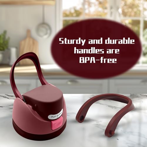 Water Bottle Handle Replacement Kit for 24oz 32oz Bottles - Black Cherry