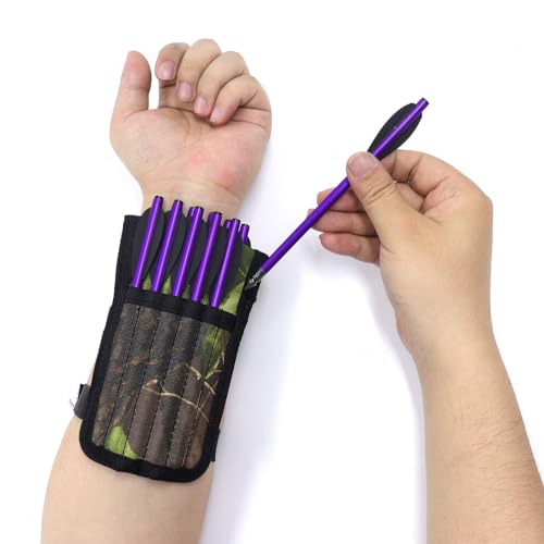 Mini Crossbow Bolt Holder - Camo Oxford Quiver for 12 Bolts