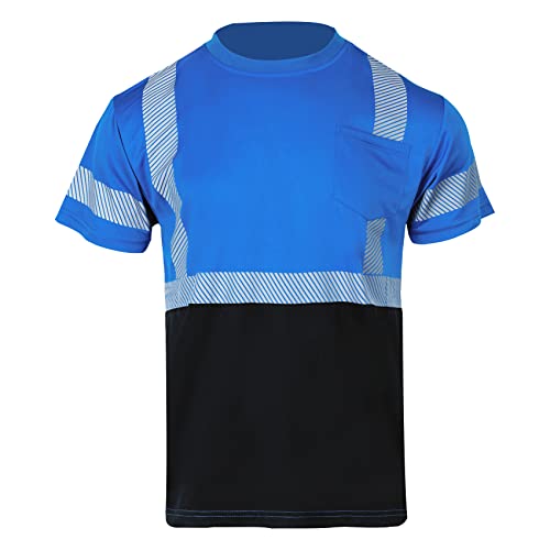 VENDACE 3pcs Safety T Shirts Reflective High Visibility Hi Vis Short Sleeve Construction Work Shirts for Men