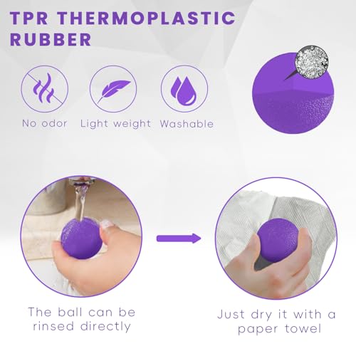 3-Pack Stress Balls for Hand Therapy - Grip Strength Trainer