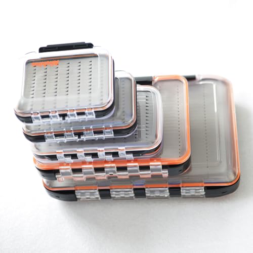 Small Fly Box for Fly Fishing - Waterproof Ice Jig Box (4.9 x 4 x 1.6 Inch)