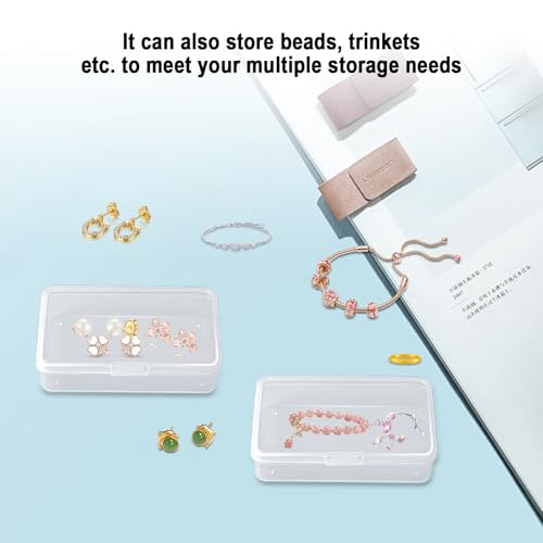 4 Pack Clear Plastic Card Deck Box - Durable Snap Closure