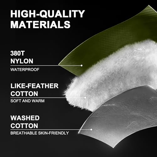 TANSTRIDER Green Ultralight Waterproof Sleeping Bag - Compact for Camping & Hiking