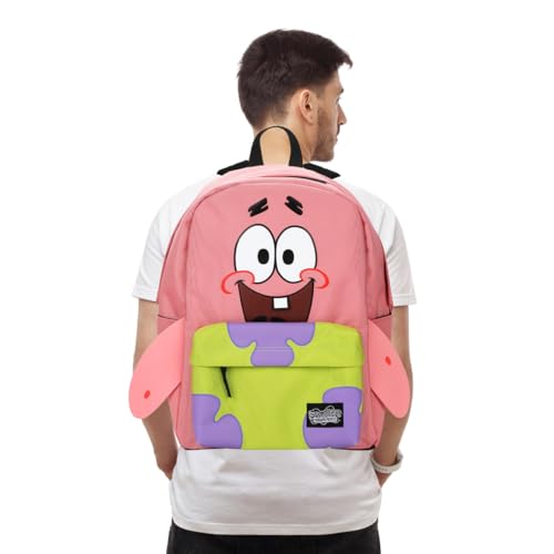 17" Patrick Star Backpack with Adjustable Straps & Laptop Pocket