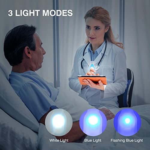 Rechargeable Clip-On Nurse Light - Hands-Free LED Flashlight - Blue