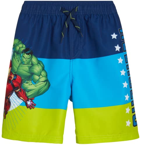 Spider-Man Avengers Swim Trunks for Boys - UPF 50, 3T Navy Multi Stripe