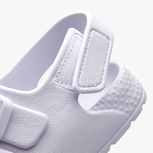 EasyStar Toddler Sandals with Double Buckles, White, Size 7 - Adjustable Fit for Boys & Girls