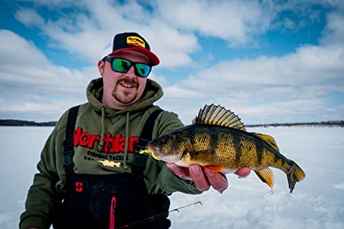 Pre-Rigged Tungsten Bloodworm Ice Fishing Jig - Fruit Fly 1/28 Oz