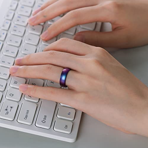 Egnaro Women’s Silicone Engagement Ring, 5.5mm Wide Comfort Fit