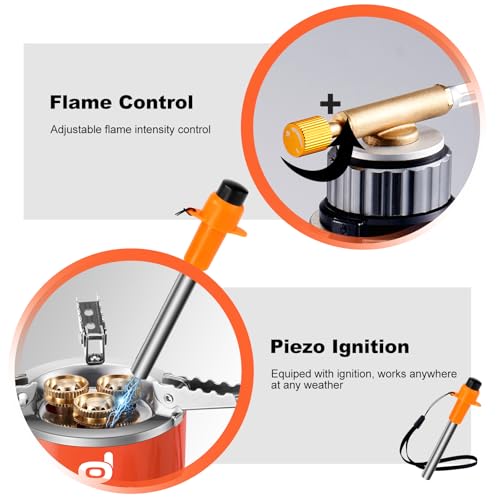 Odoland 5000W Portable Camping Stove Collapsible Backpacking Stove with EVA Box