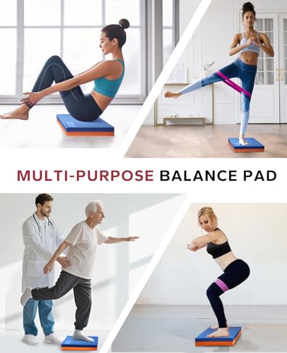 Non-Slip Exercise Balance Pad - 15"x12" Thick Foam Stability Mat for Core Training & Physical Therapy