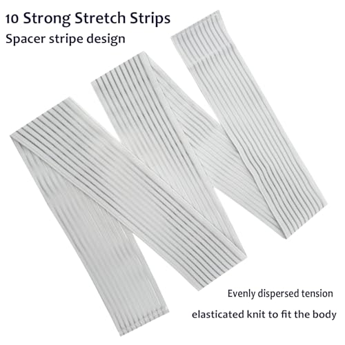Adjustable Thigh Compression Sleeve - Breathable Support Wrap - White