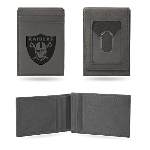 NFL Front Pocket Wallet - Laser Engraved Las Vegas Raiders