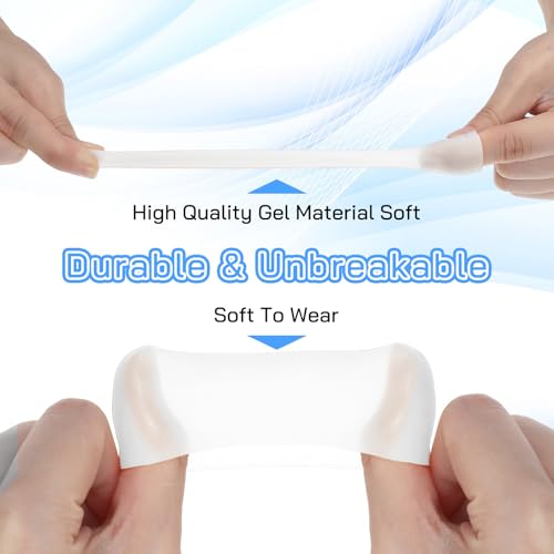 Silicone Finger Protectors - 30 Pcs Reusable Gel Finger Cots - White