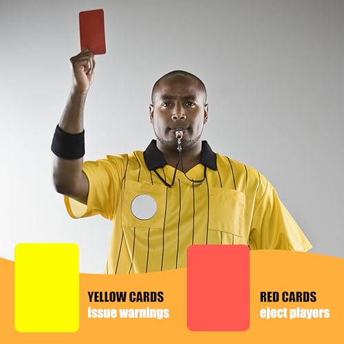 Soccer Referee Cards Set with Storage Wallet & Record Sheets
