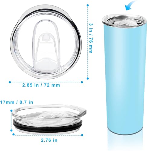 20 oz Skinny Tumbler Replacement Lids - 3 Pack for 2.76in Cups