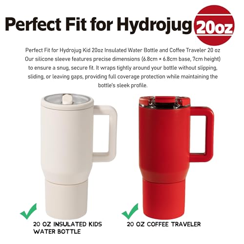 Silicone Sleeve for HydroJug Kid 20 oz Water Bottle - Cream White