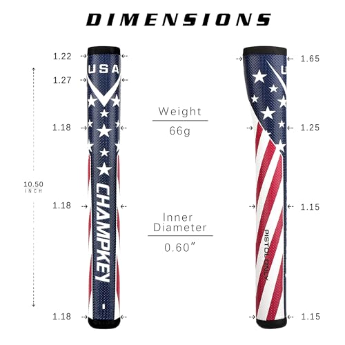 Midsize Pistol Golf Putter Grip - Comfortable Polyurethane
