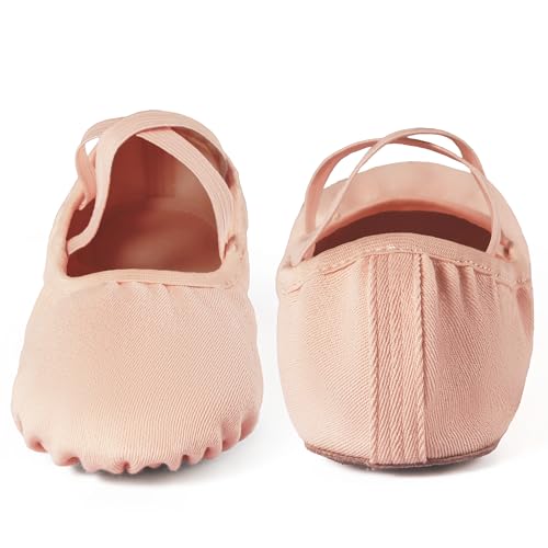 Dynadans Stretch Canvas Ballet Shoes Women Girls Split Sole Pink - Size 8